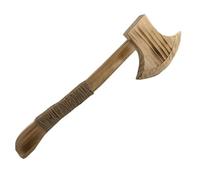 Hacha de madera con cuerda de cáñamo, mango de 12 pulgadas de largo, hacha falsa de Halloween, suministros de rendimiento de Halloween, accesorios de disfraz de leñador, cosplay, máscara blanca