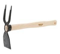 Hacha Forjada De Jardín De 2 Púas Con Mango De Madera De Fresno 7 Cm