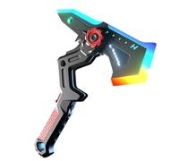 Hacha transformadora Espada Iluminación RGB Retroalimentación de vibración Accesorio de cosplay para adultos ABS Llama 43x4.2x12cm Accesorio Arma Decoración Juego de rol Disfraz LARP Festival Pro