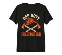 Hachas de Casco de Bombero Fuera de Servicio Camiseta Premium