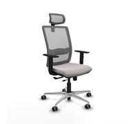 Haches traslack malla gris similpiel blanco brazos 1d base aluminio ca