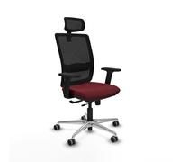 Haches traslack malla negra similpiel granate brazos 2d base aluminio