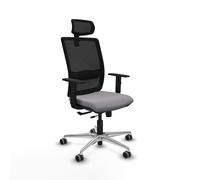 Haches traslack malla negra similpiel gris brazos 1d base aluminio cab