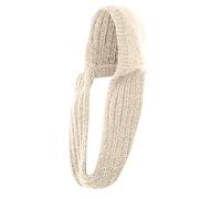 Hachette de fibra de punto para mujer, 5 colores, grueso, exterior, mantiene caliente, color liso, suave, informal, otoño invierno, piel a cuadros, beige, M