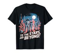 hacia Las Estrellas y más allá Caminata Retro Camiseta