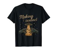 Haciendo Contacto UFO Espacio Humor Alien Hands Gráfico Camiseta
