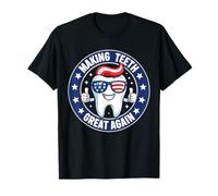 Haciendo Dientes Grandes Otra Vez 4 de Julio Salud Oral Dental EE.UU Camiseta