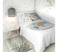 HACIENDO EL INDIO Funda nórdica Reversible Mapamundi Cama 105