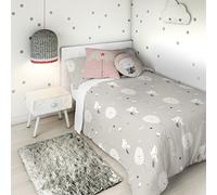 Haciendo el Indio S2802728 Funda Nórdica Globos y Gatos, Tamaño Cama de 90, 150 X 220 + 45 Cm