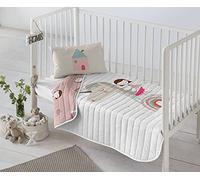 HACIENDO EL INDO Colcha bouti reversible cuna/maxicuna Unicorn White