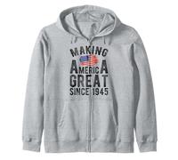 Haciendo Grande a Estados Unidos Desde 1945 81 años Hombres Mujeres Sudadera con Capucha