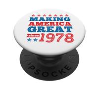 Haciendo Grande a Estados Unidos Desde 1978 Estrellas audaces PopSockets PopGrip Adhesivo