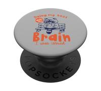 Haciendo lo Mejor de mí Mapache Cerebro Autismo Neurodivergente PopSockets PopGrip Adhesivo