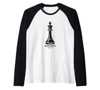 Haciendo Movimientos silenciosos: diseño del Rey del ajedrez de Estrategia silenciosa Camiseta Manga Raglan