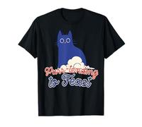 Haciendo Que Come Gato Azul Comedia Creativa Camiseta