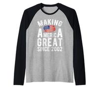 Haciendo Que Estados Unidos Sea grandioso Desde 2002, 24 años, niños y niñas Camiseta Manga Raglan