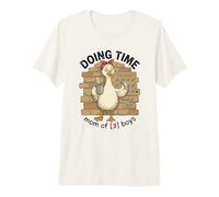 Haciendo Tiempo Mamá De 3 Niños Ganso Diversión Mamá Vida Crianza Humor Camiseta Premium