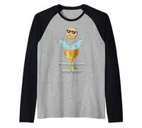 Haciendo un chapoteo en el Espíritu Santo Primera Comunión Bautismo Camiseta Manga Raglan
