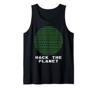 Hack The Planet Código binario Hacking Codification Hacker Camiseta sin Mangas