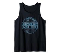 Hack The Planet - Diseño de Globo Azul para Hackers informáticos Camiseta sin Mangas