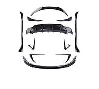 HACKBEPW Difusor Alerón Trasero Coche Faldón Lateral para Parachoques Labio Delantero Kit Cuerpo Divisor Aero Protector para Model Y para Model 3 2016-2022(For Model 3 Carbon Fiber Look 1 Set)