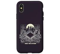 Hackear el Sistema Circuito electrónico Futurista Urbano Carcasa para iPhone X/XS