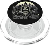 Hackear el sistema Sociedad Red Computadora Cyberpunk Vaporwave PopSockets PopGrip para MagSafe