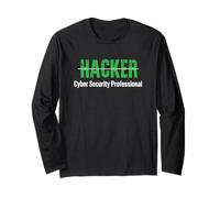 Hacker Design Ciberseguridad Título del puesto Hackers profesionales Manga Larga