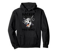 Hacker en el Moo-King Sudadera con Capucha