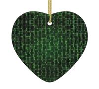 Hacker Era - Adornos de Navidad para árbol de Navidad, adornos colgantes de cerámica, decoración para interiores y exteriores