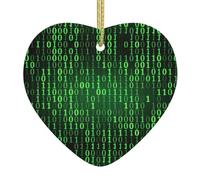 Hacker Era - Adornos de Navidad para árbol de Navidad, adornos colgantes de cerámica, decoración para interiores y exteriores