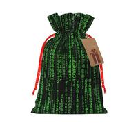 Hacker Era - Bolsa de moda ligera con cordón y etiqueta Kraft para Navidad, Halloween