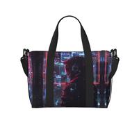 Hacker Era - Bolsa de viaje para mujer, bolsa de mano grande para fin de semana, bolsa de entrenamiento para gimnasio, bolsa de hospital para mamá, Black, Talla única