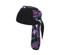 Hacker era - Gorra de ciclismo de ajuste ancho con estampado de secado rápido, banda elástica universal para yoga, correr