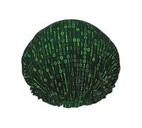 Hacker era - Gorro de ducha con estampado - Doble capa transpirable, correa elástica ajustable, artículos esenciales duraderos para viajes de hotel