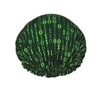 Hacker Era - Gorro de ducha con estampado elástico reutilizable para el pelo de doble capa