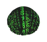Hacker Era - Gorro de ducha con estampado elástico reutilizable para el pelo de doble capa