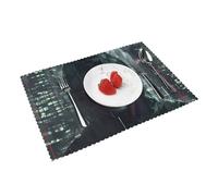 Hacker era - Manteles individuales lavables para mesa de comedor, antideslizantes, decoración del hogar