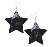 Hacker era - Pendientes de fiesta para mujer, aretes colgantes de estrella brillante, joyería de gota de moda para salir por la noche, One Size, Cuero