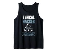 Hacker Ético Divertido Tu Contraseña Demasiado Corta Ciberseguridad Camiseta sin Mangas