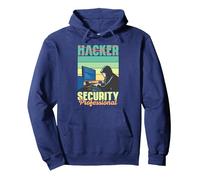 Hacker Profesional De La Seguridad Ti Hackear Ordenador Sudadera con Capucha, Unisex para Adultos, Azul Marino, S