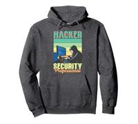 Hacker Profesional De La Seguridad Ti Hackear Ordenador Sudadera con Capucha, Unisex para Adultos, Jaspeado Oscuro, S