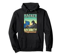 Hacker Profesional De La Seguridad Ti Hackear Ordenador Sudadera con Capucha, Unisex para Adultos, Negro, XL