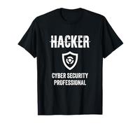 Hackers Título del trabajo Escudo profesional de seguridad cibernética hacker Camiseta