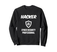 Hackers Título del trabajo Escudo profesional de seguridad cibernética hacker Sudadera