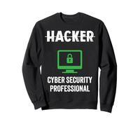 Hackers Título del trabajo Escudo profesional de seguridad cibernética hacker Sudadera