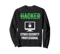 Hackers Título del trabajo Escudo profesional de seguridad cibernética hacker Sudadera
