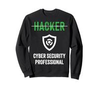 Hackers Título del trabajo Escudo profesional de seguridad cibernética hacker Sudadera