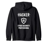 Hackers Título del trabajo Escudo profesional de seguridad cibernética hacker Sudadera con Capucha