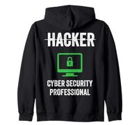 Hackers Título del trabajo Escudo profesional de seguridad cibernética hacker Sudadera con Capucha